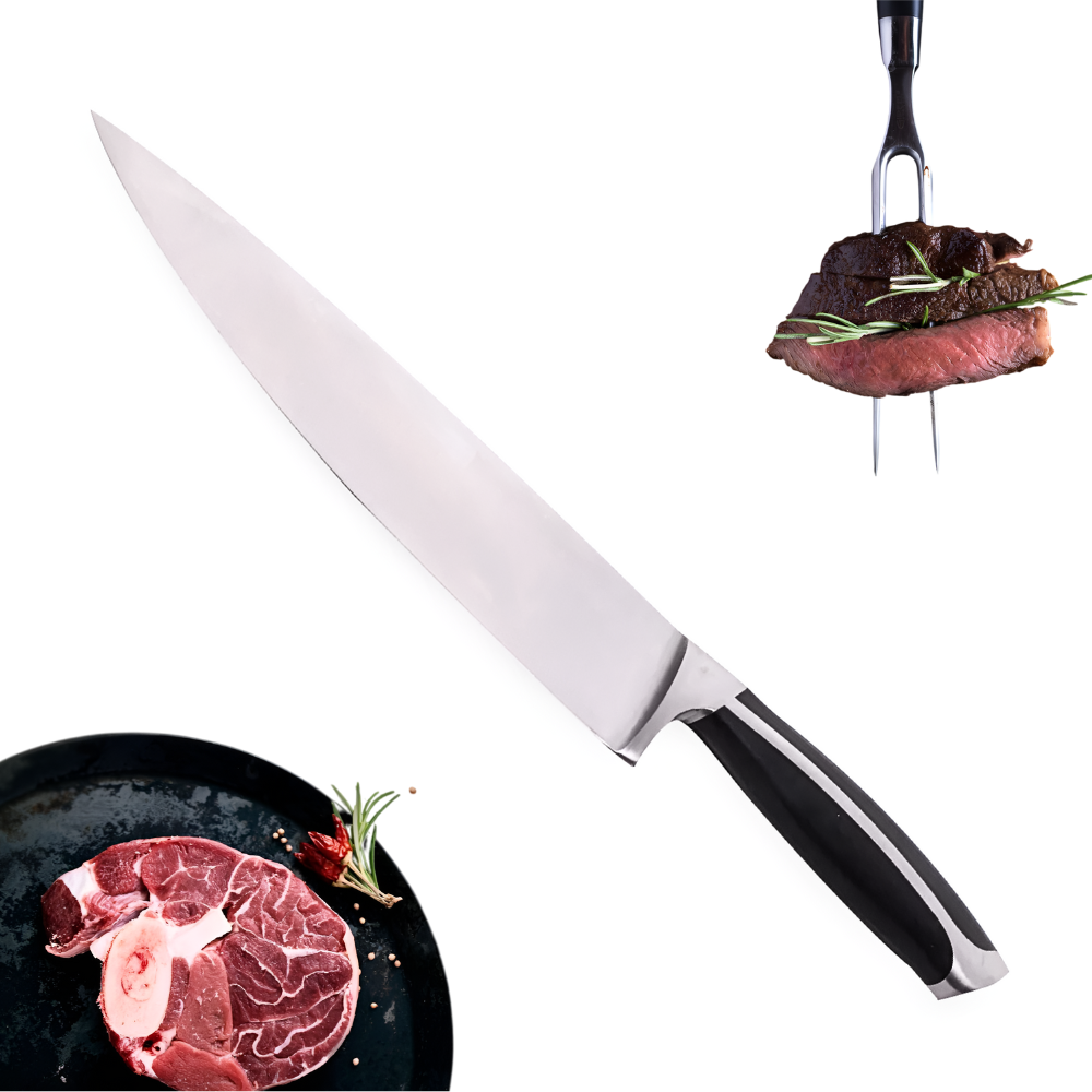 Cutit de bucatarie Koken, filetare peste si carne, otel inoxidabil, 56±HRC, taiere precisa si rezistenta indelungata, antiderapant, Lama 20 cm