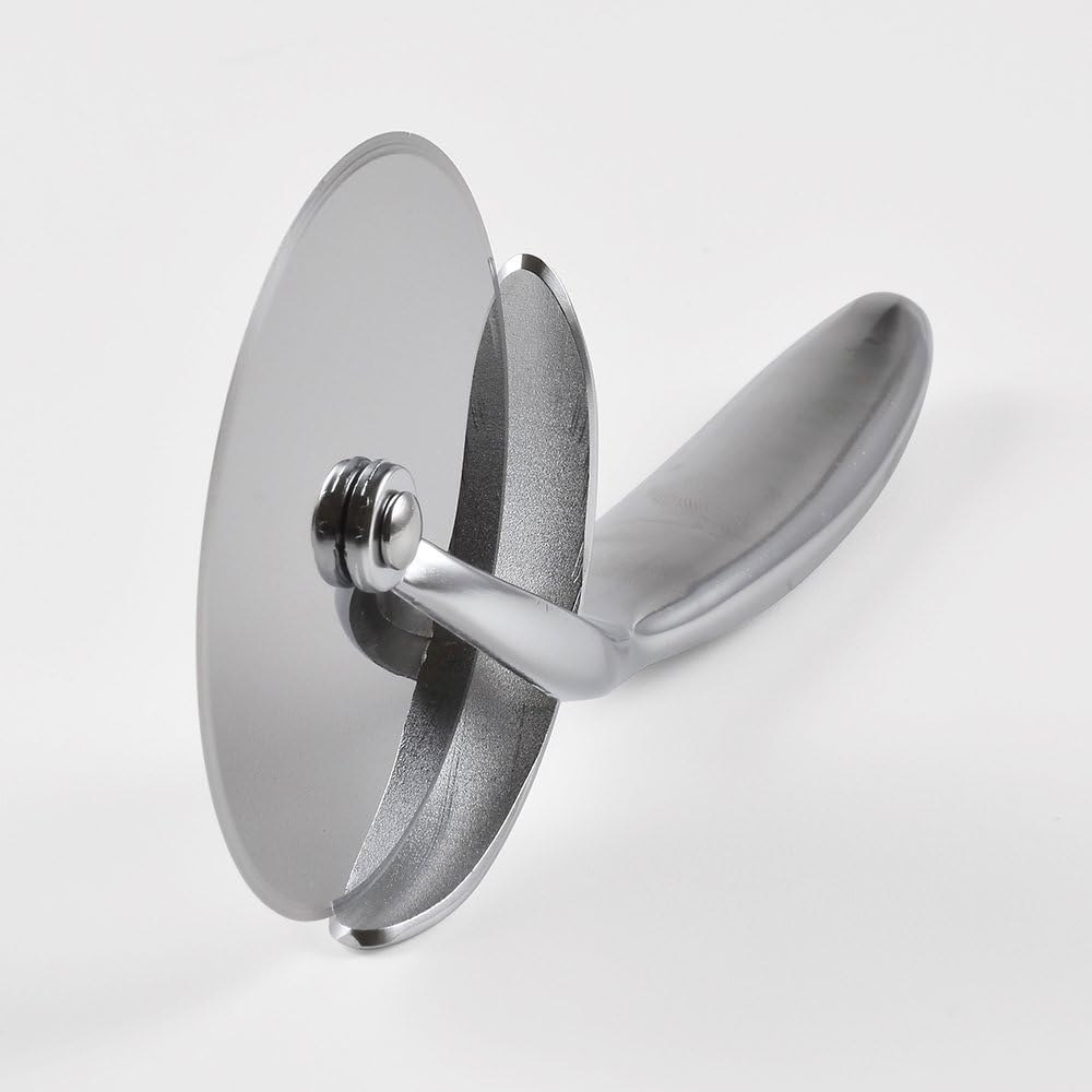 Cuțit pentru pizza 17,5 cm Koken, mâner ergonomic anti-alunecare, cutter pentru pizza/tartă cu crustă tare, tăiere precisă, zinc, diametru 6,8 cm, Negru - 6 | YEO