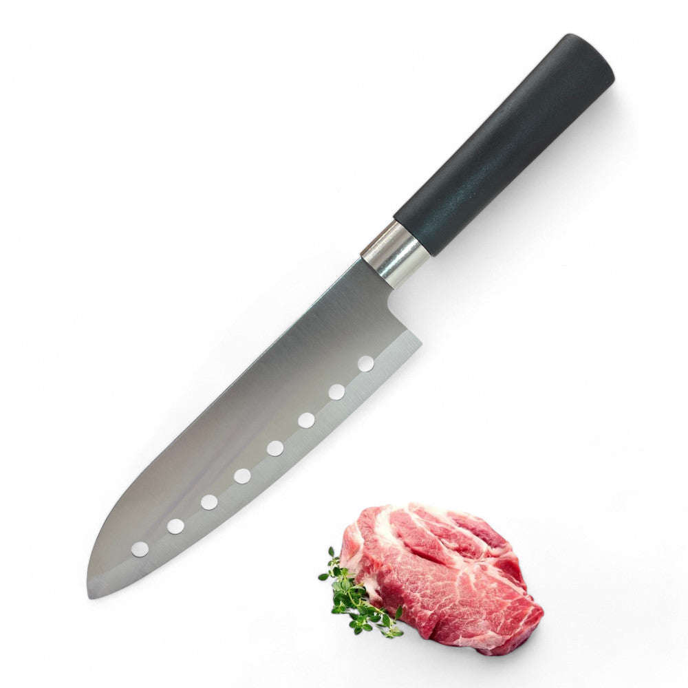 Cutit japonez Santoku Koken versatil in utilizare, lama din otel inoxidabil 17.2 cm, maner din PP, Profesional