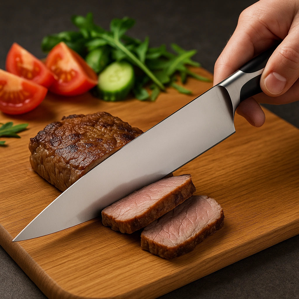 Cutit de bucatarie Koken, filetare peste si carne, otel inoxidabil, 56±HRC, taiere precisa si rezistenta indelungata, antiderapant, Lama 20 cm - 1 | YEO