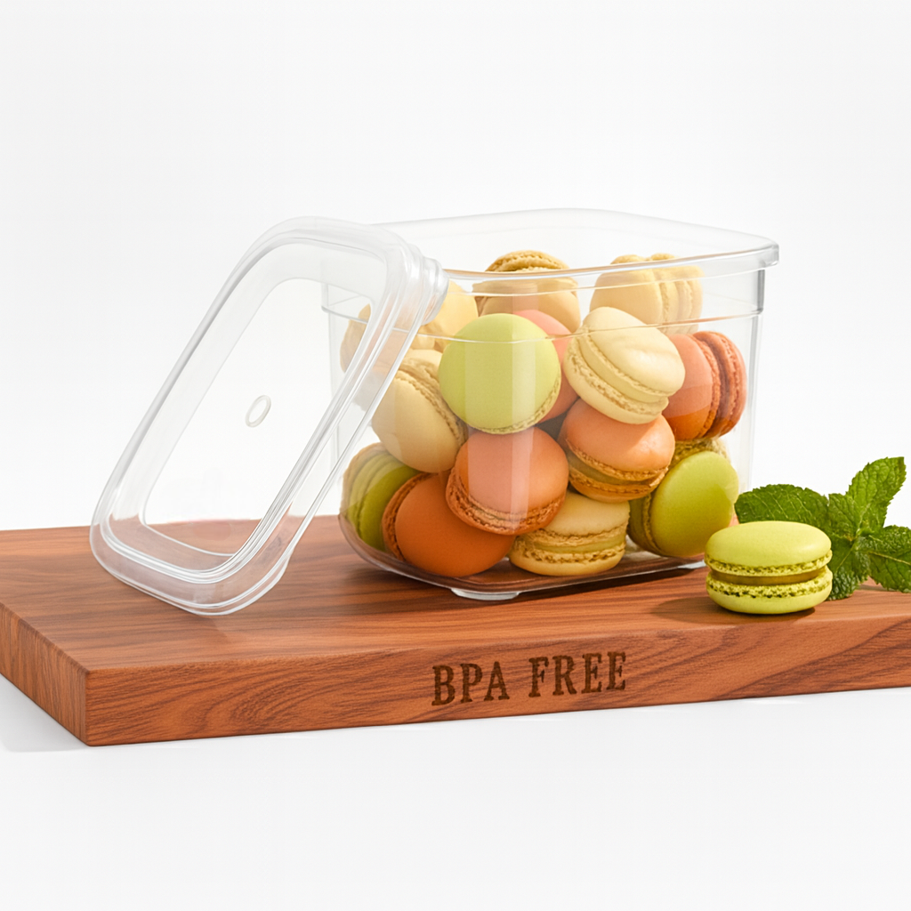 Recipient de depozitare alimente, etanș, Koken cutie depozitare cu capac, plastic fără BPA, organizator alimente, rezistent rece/fierbinte, 0.6L, 1.2L, 1.75L, Transparent