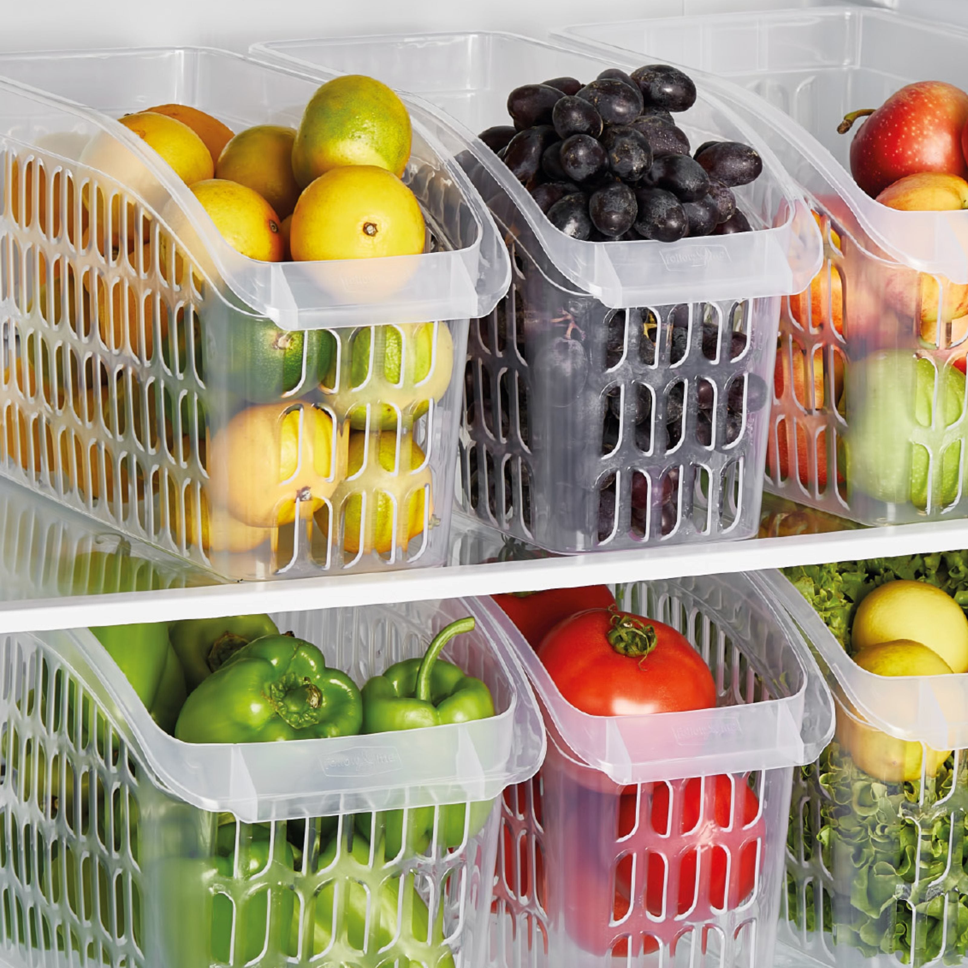 Organizator Frigider Koken, plastic PP, BPA free, cutie pentru cămară, baie, frigider, Multifunctional, 1 Compartiment principal, Potrivit Mașina de Spălat Vase, Transparent, 2 dimensiuni disponibile - 7 | YEO
