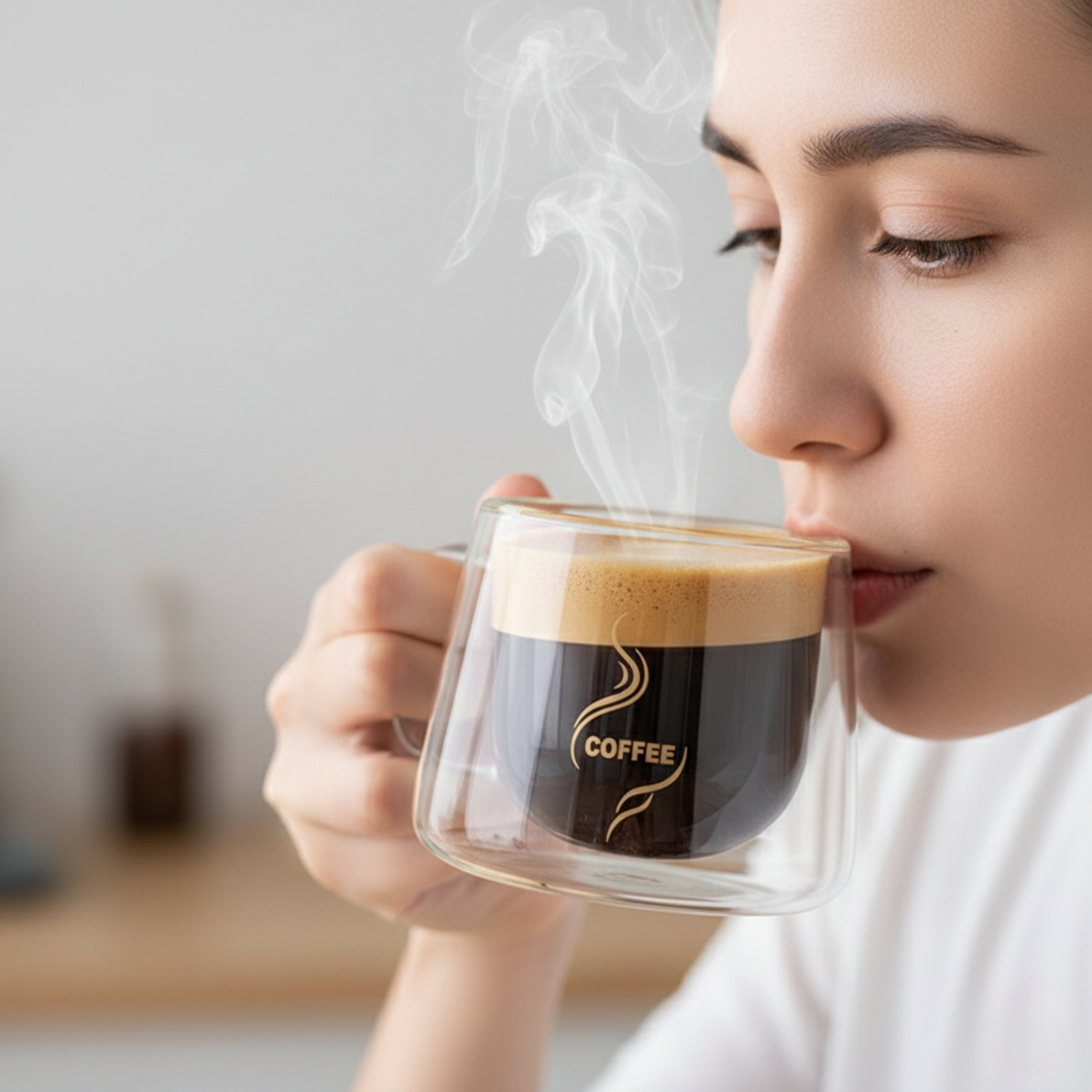 Cana pentru ceai si cafea din sticla termorezistente cu pereti dubli Koken, 200 ml, Sticla borosilicata, ceasca eleganta si transparenta - 6 | YEO