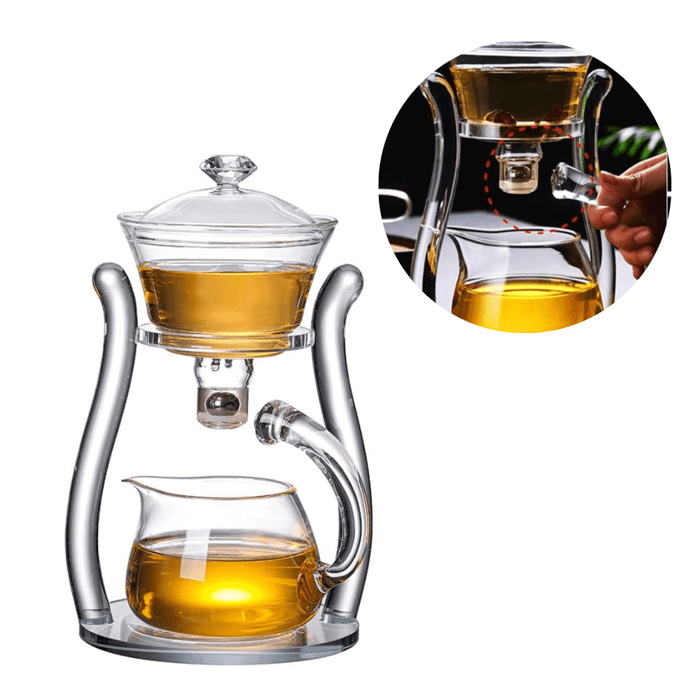 Ceainic Touch Koken, din sticlă cu infuzor japonez, Sticla borosilicată, Rezistent la temperaturi extreme 150℃, 350 ml