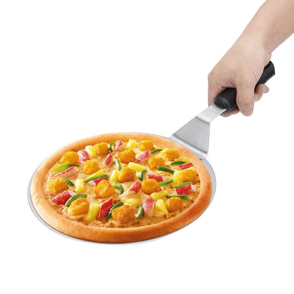 Lopata pizza Koken, tava rotundă din oțel inoxidabil, Maner Plastic, spatula