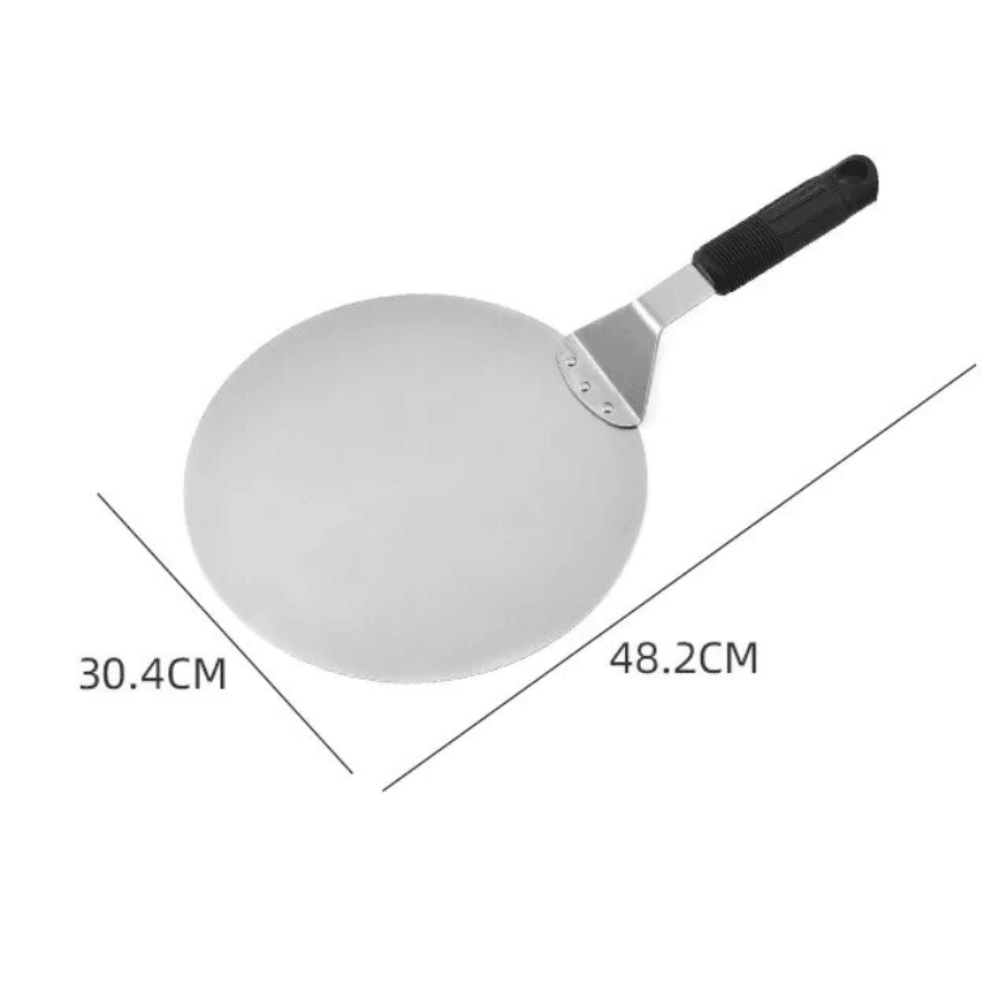 Lopata  pizza Koken, tava rotundă din oțel inoxidabil, Maner Plastic, spatula - 1 | YEO