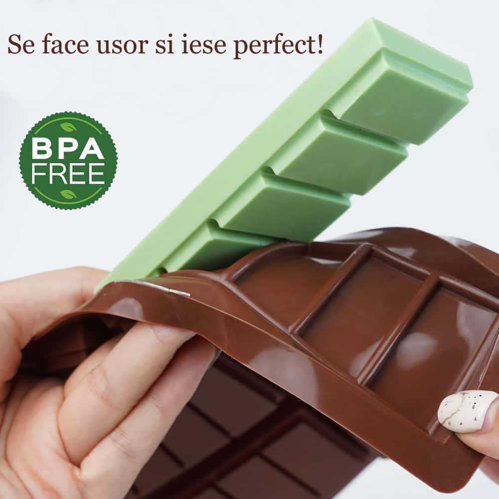 Forma silicon de ciocolata Dubai Koken model: 6 forme ciocolata, 25 x 17 x1.3 cm, Bucurate si creaza DIY, Maro