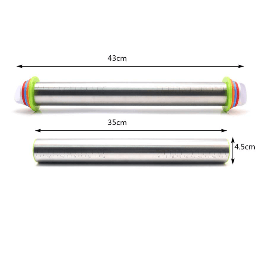 Sucitor inox Koken, Facalet ajustabil cu 4 seturi de inele de marimi si culori diferite,  43 x 6 cm, Argintiu - 1 | YEO